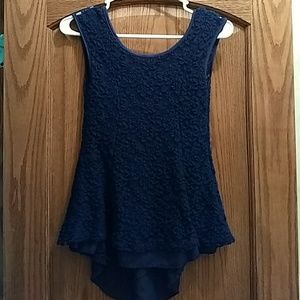 Julie's Closet navy blouse